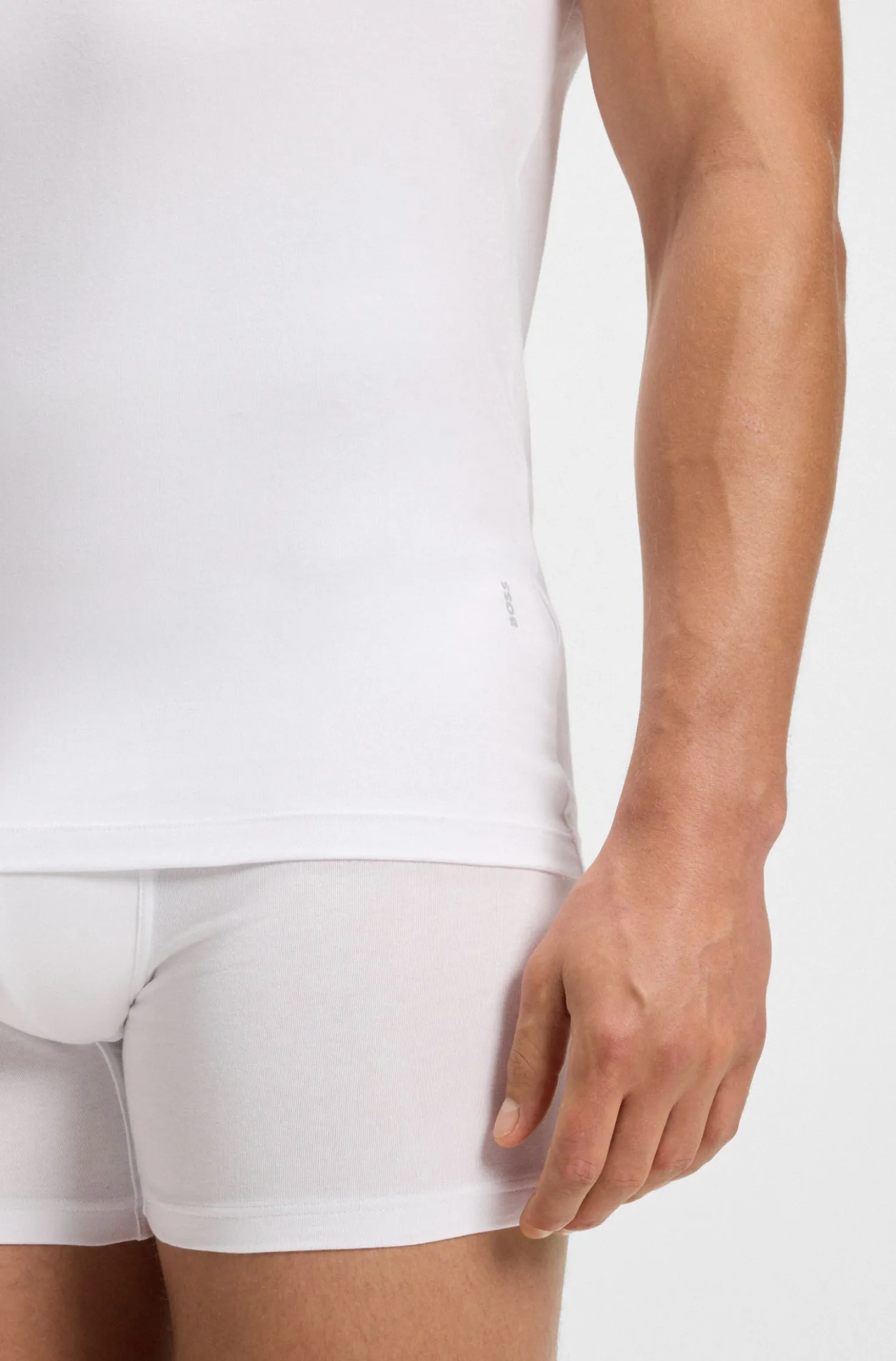 Two-pack of underwear T-shirts in stretch cotton