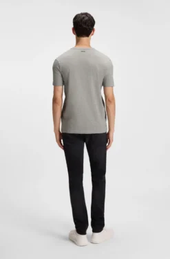 Two-pack of V-neck T-shirts in stretch cotton