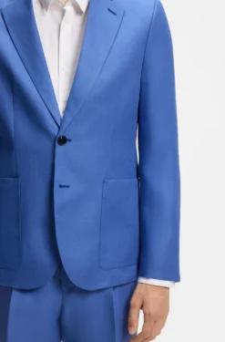 Two-piece extra-slim-fit suit in linen twill
