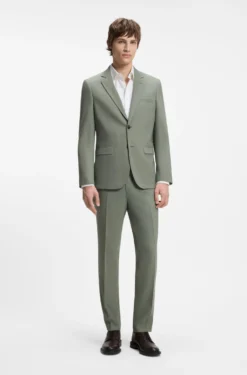 Two-piece extra-slim-fit suit in patterned fabric