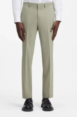 Two-piece extra-slim-fit suit in wool-blend poplin