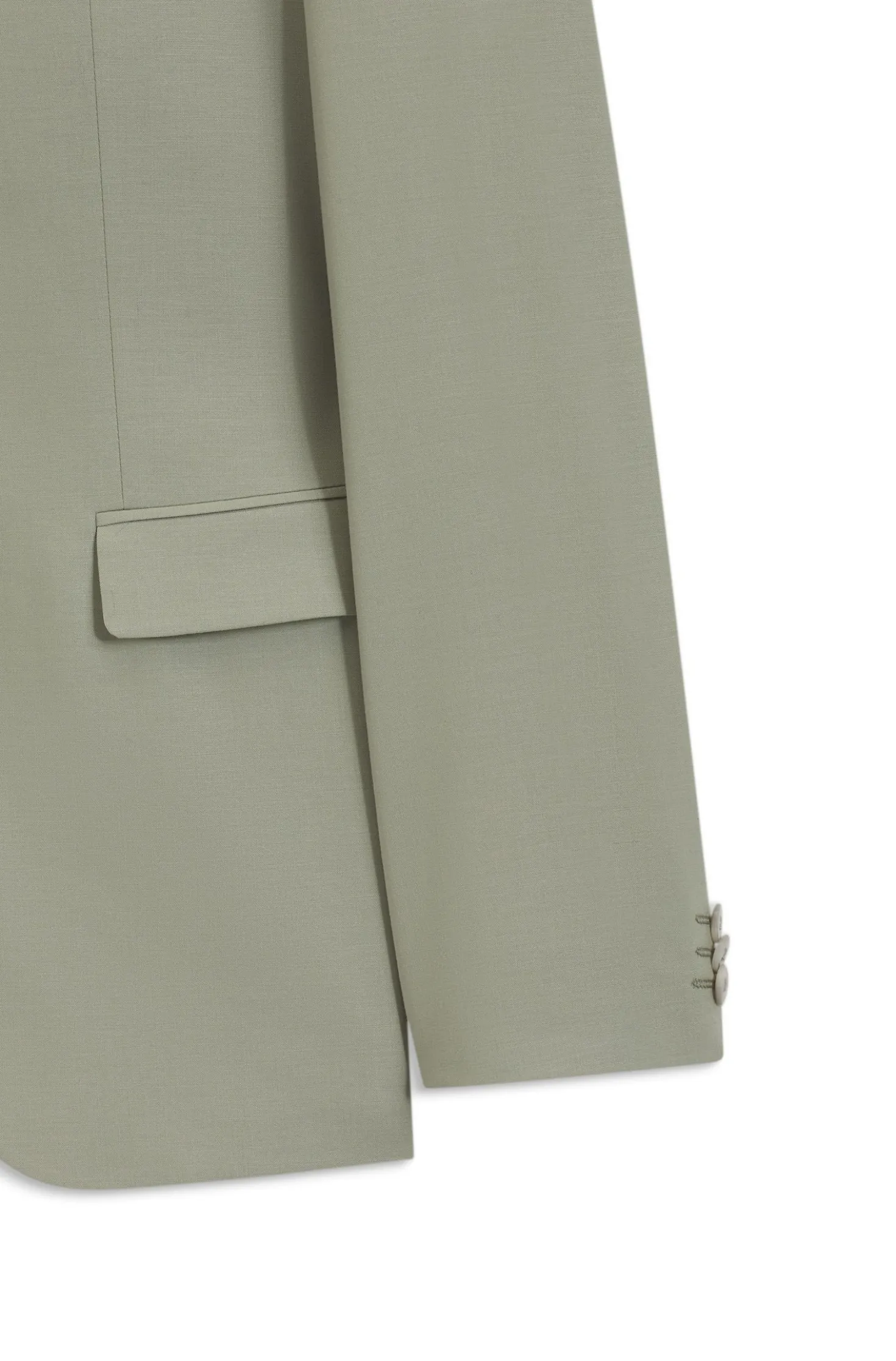 Two-piece extra-slim-fit suit in wool-blend poplin