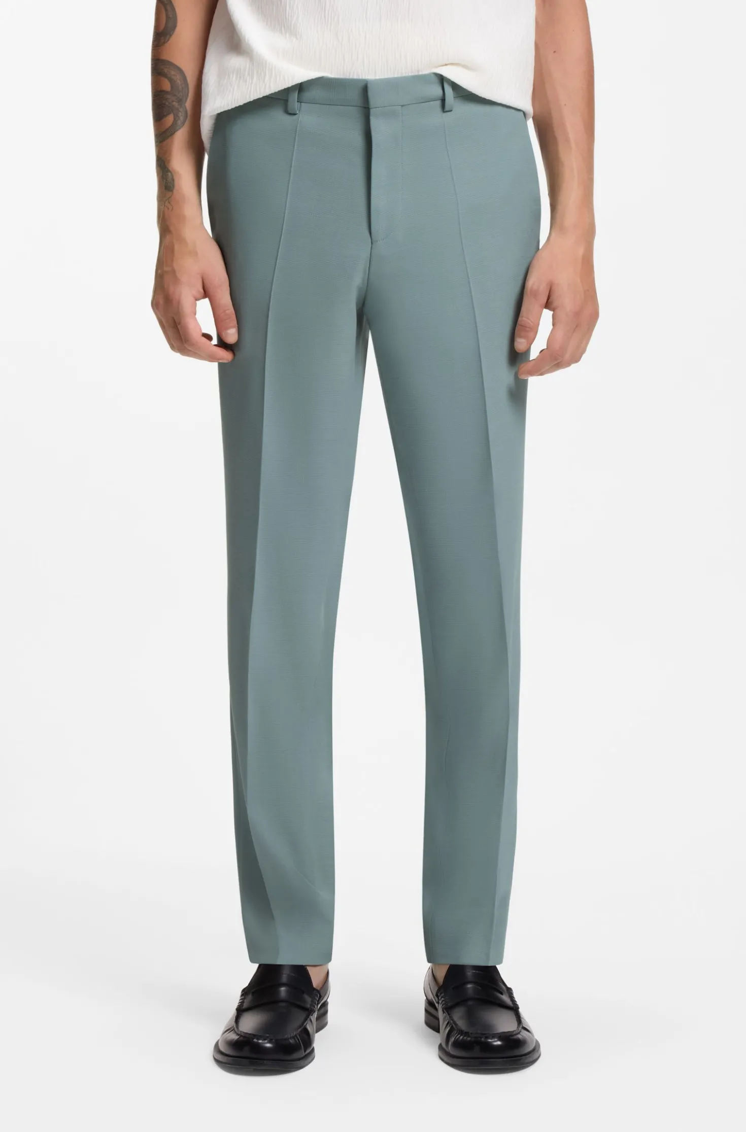 Two-piece extra-slim-fit suit in stretch fabric