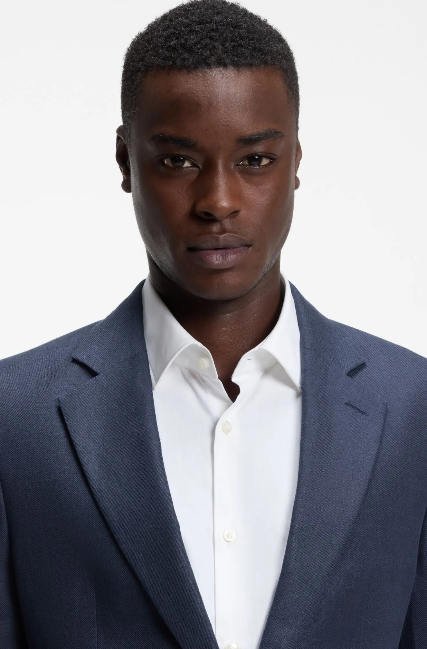 Two-piece extra-slim-fit suit in linen twill