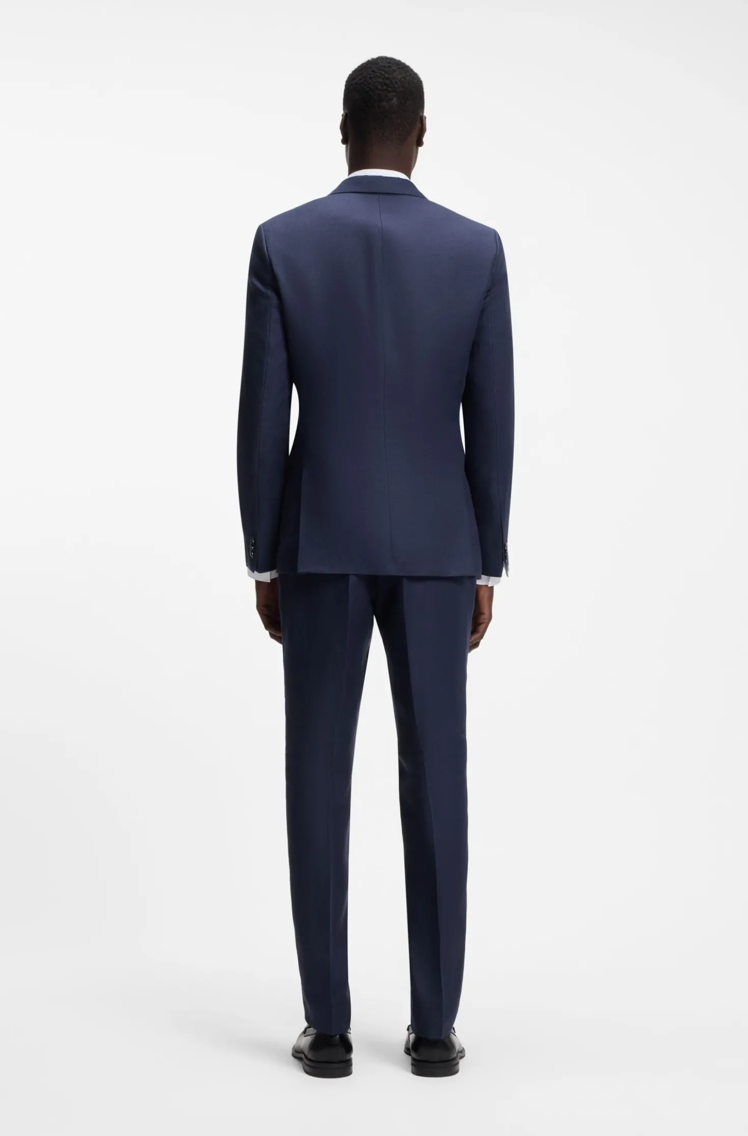 Two-piece extra-slim-fit suit in linen twill