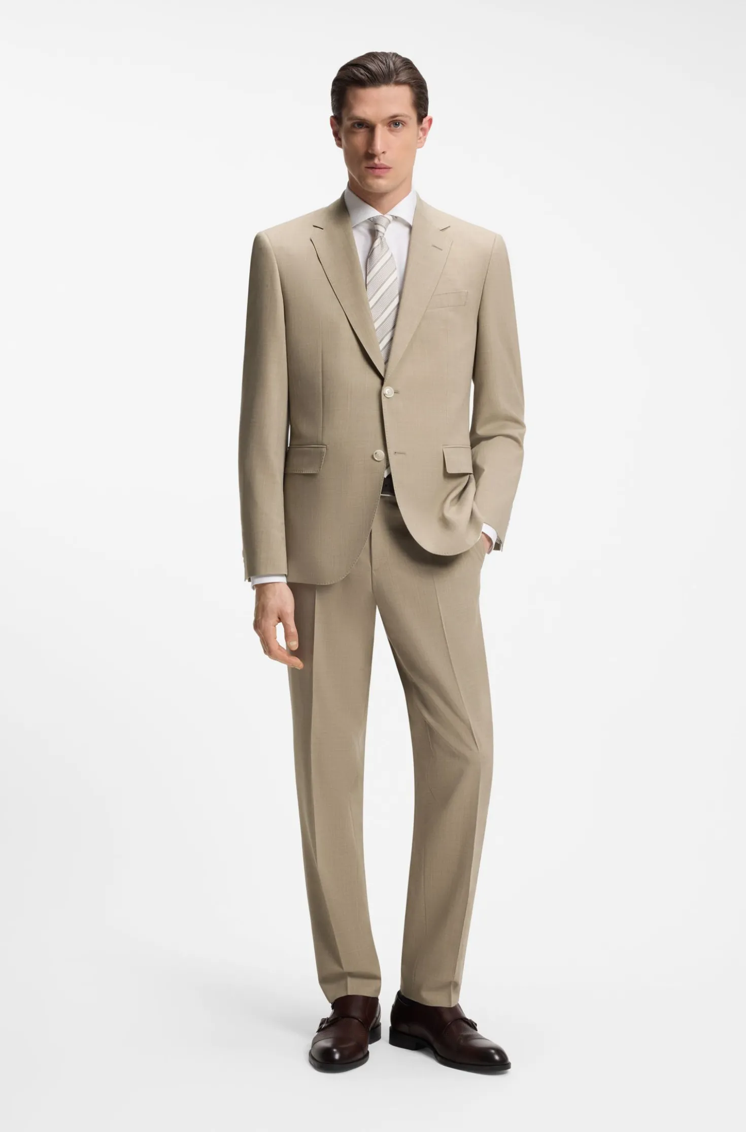 Two-piece regular-fit suit in easy-care fabric