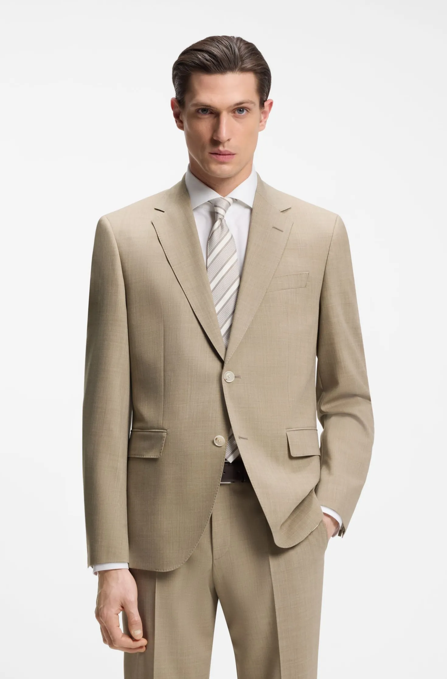 Two-piece regular-fit suit in easy-care fabric