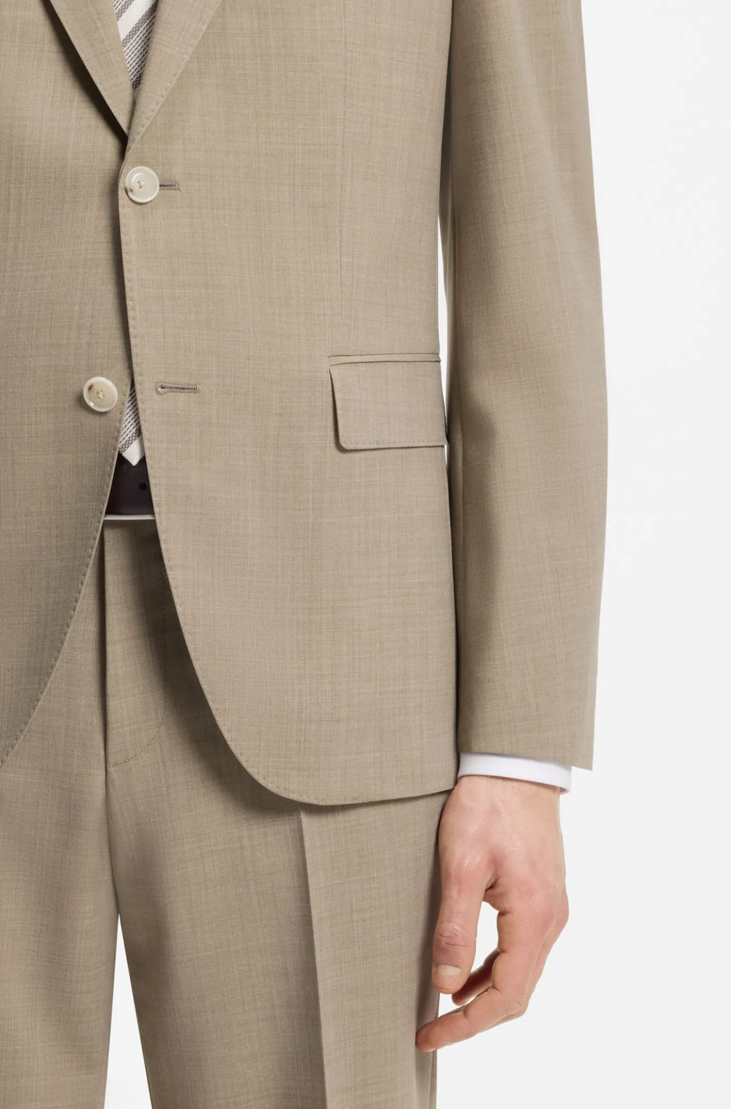 Two-piece regular-fit suit in easy-care fabric