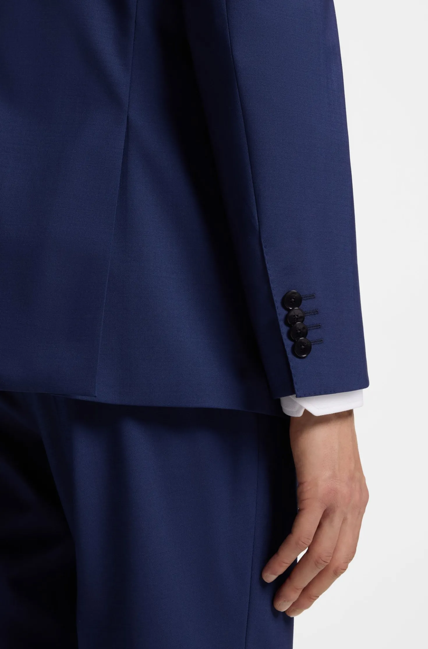 Two-piece regular-fit suit in stretch wool