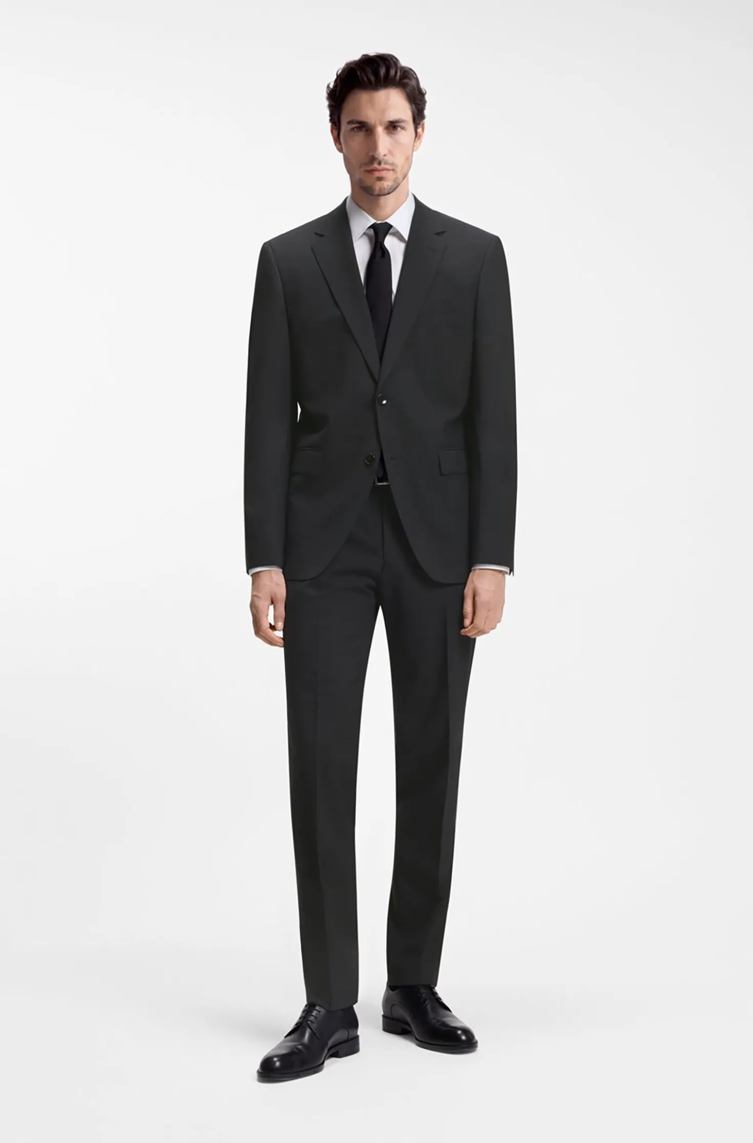 Two-piece regular-fit suit in stretch wool