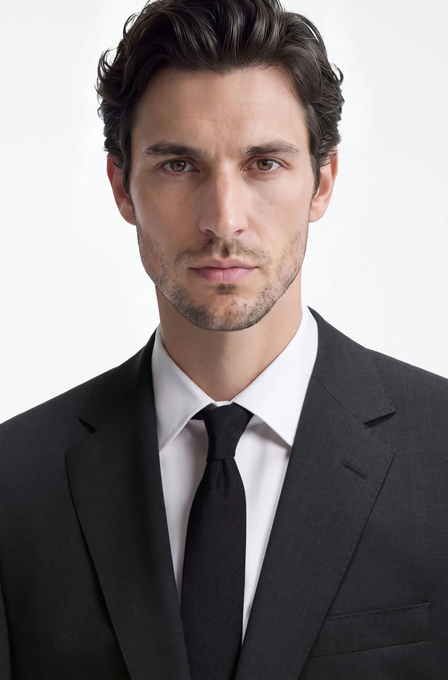 Two-piece regular-fit suit in stretch wool