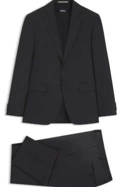 Two-piece regular-fit suit in stretch wool
