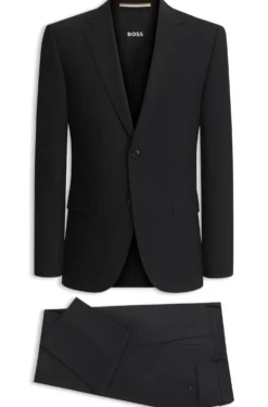 Two-piece regular-fit suit in stretch wool