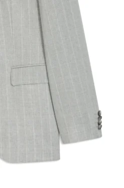 Two-piece regular-fit suit in striped virgin wool