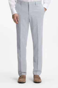 Two-piece regular-fit suit in stretch bouclé