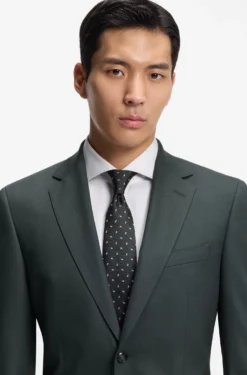 Two-piece regular-fit suit in stretch cloth
