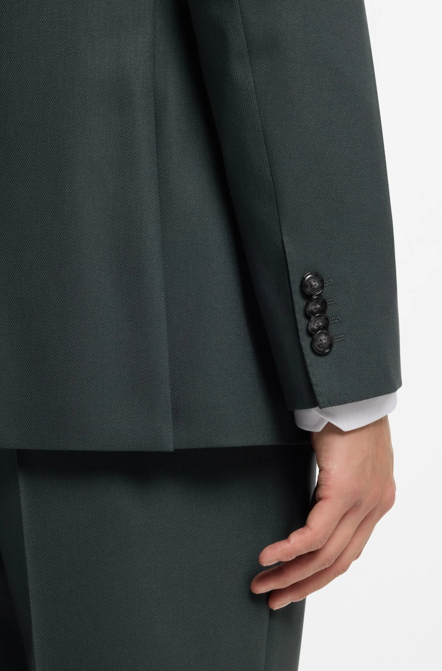 Two-piece regular-fit suit in stretch cloth