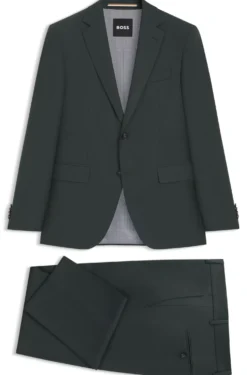 Two-piece regular-fit suit in stretch cloth