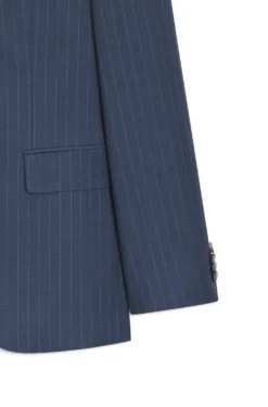 Two-piece regular-fit suit in striped virgin wool