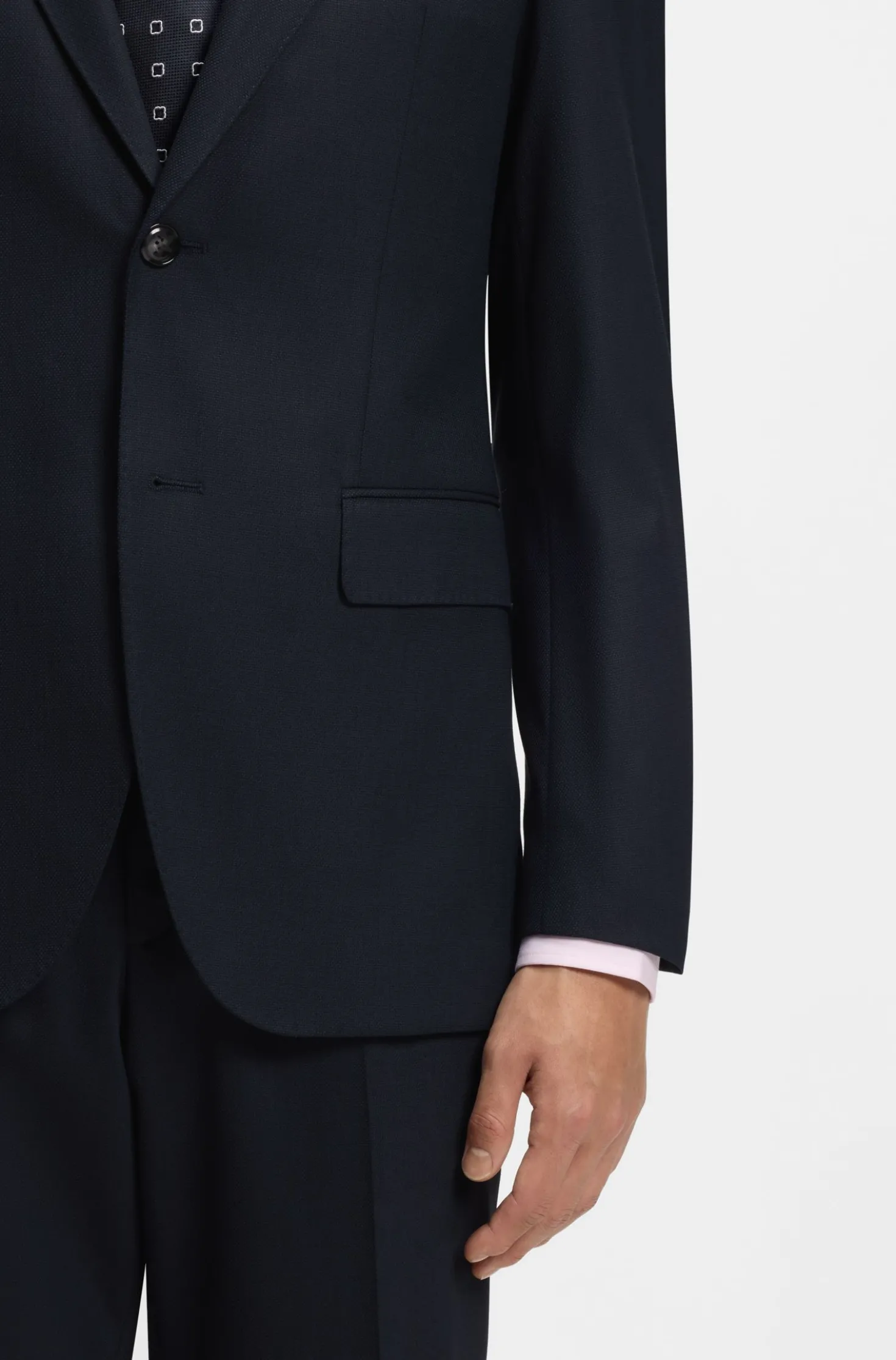 Two-piece regular-fit suit in stretch cloth