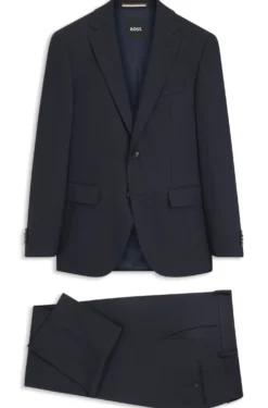 Two-piece regular-fit suit in stretch cloth