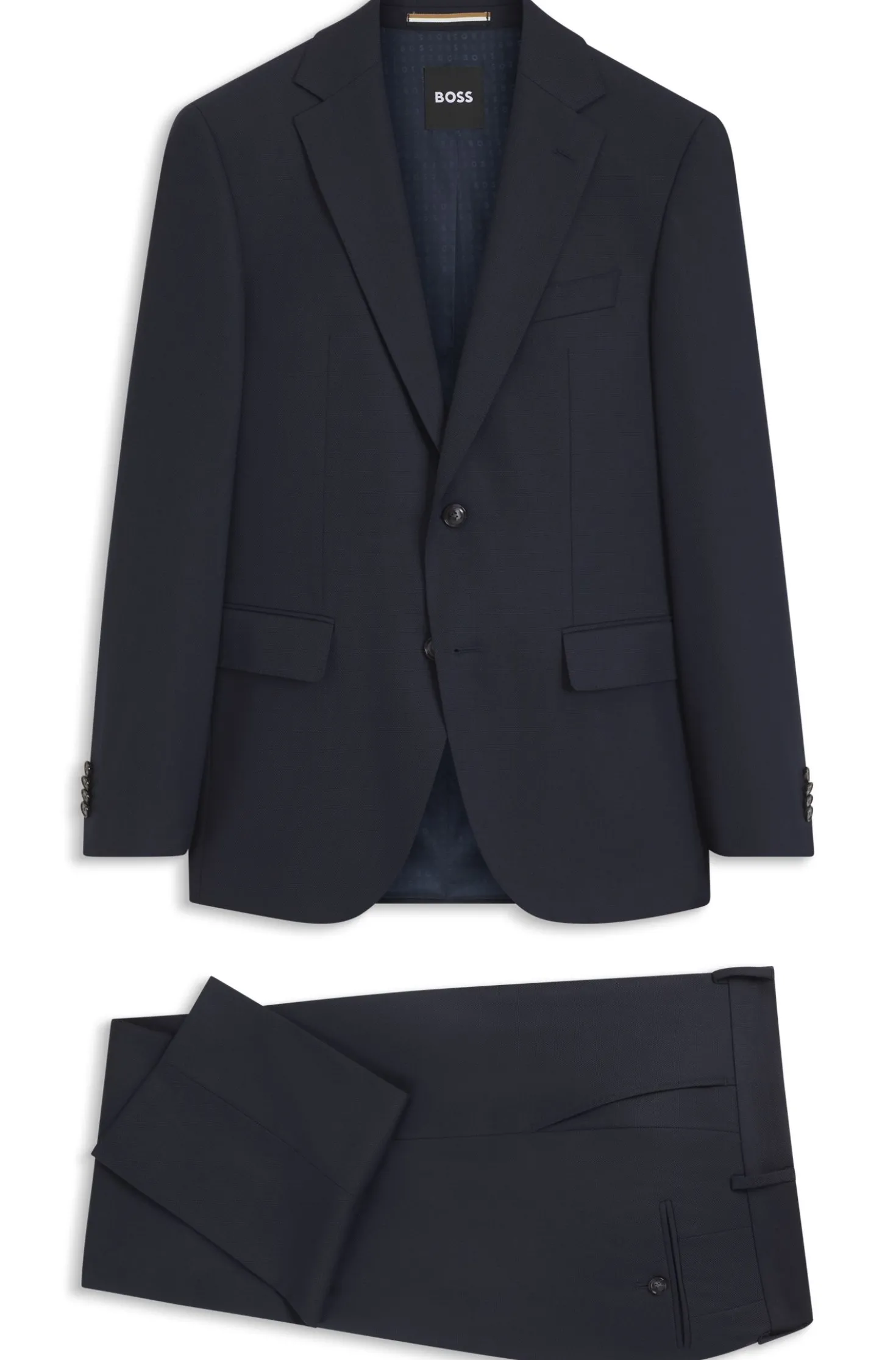 Two-piece regular-fit suit in stretch cloth