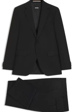 Two-piece regular-fit suit in stretch cloth
