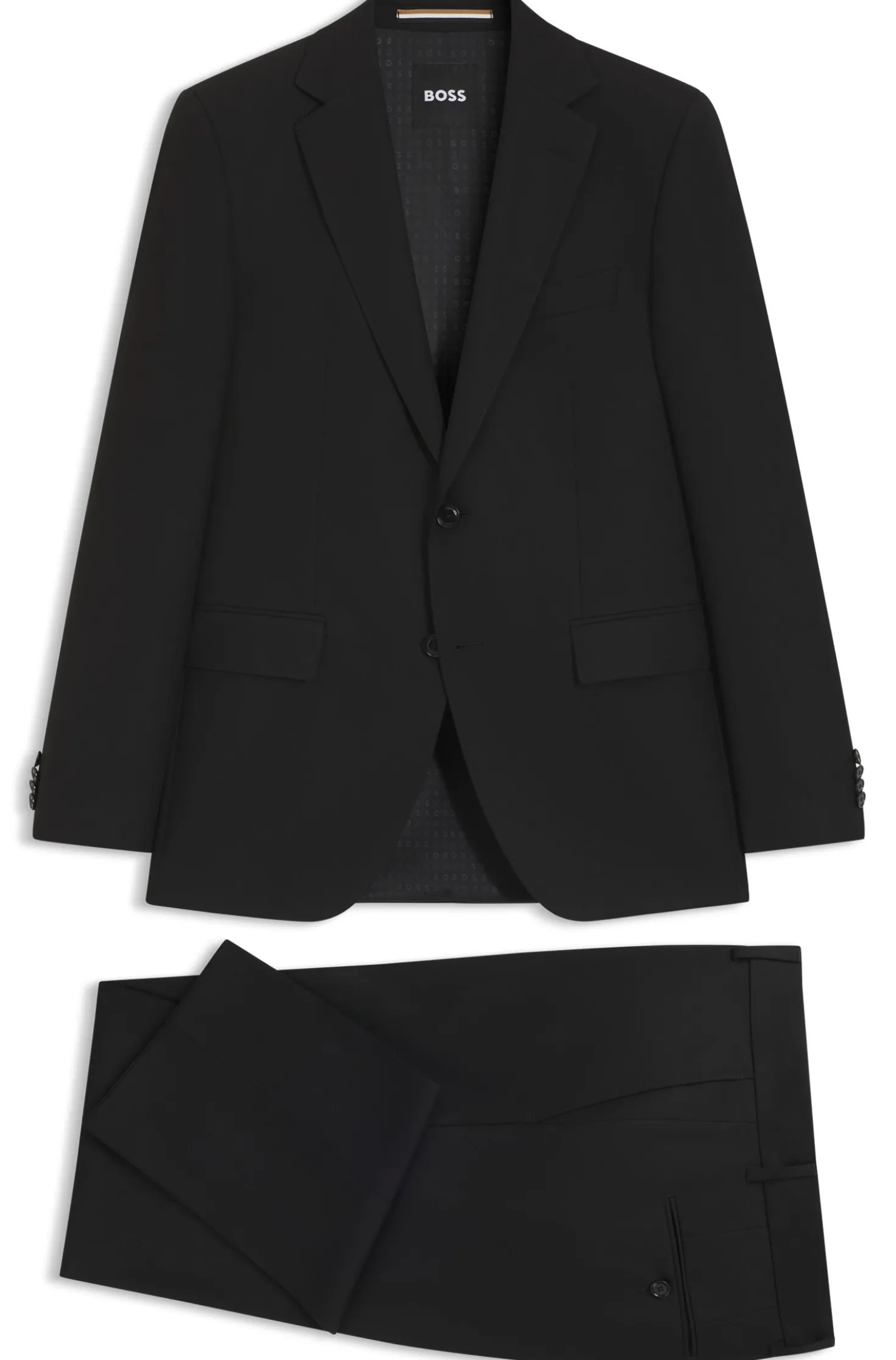Two-piece regular-fit suit in stretch cloth