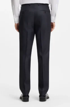 Two-piece regular-fit suit in virgin wool and silk