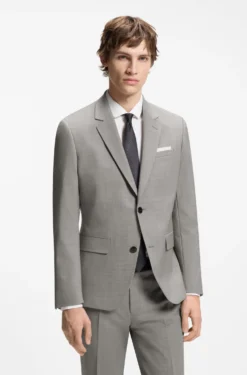 Two-piece slim-fit suit in a wool blend