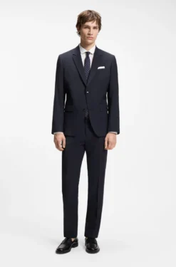Two-piece slim-fit suit in a wool blend