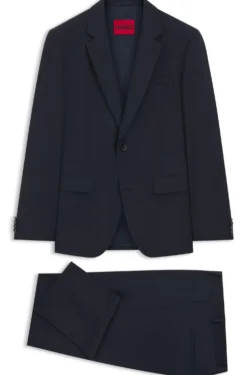 Two-piece slim-fit suit in a wool blend