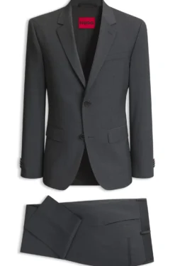 Two-piece slim-fit suit in a wool blend