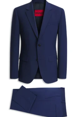 Two-piece slim-fit suit in a wool blend