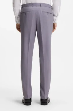 Two-piece slim-fit suit in micro-patterned fabric