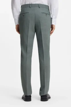 Two-piece slim-fit suit in micro-patterned stretch cloth