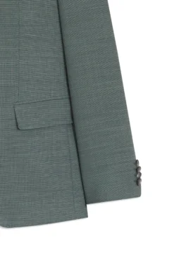 Two-piece slim-fit suit in micro-patterned stretch cloth