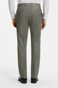 Two-piece slim-fit suit in patterned stretch wool