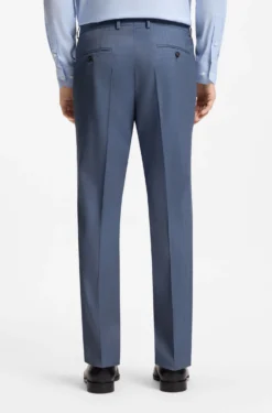 Two-piece slim-fit suit in patterned stretch wool