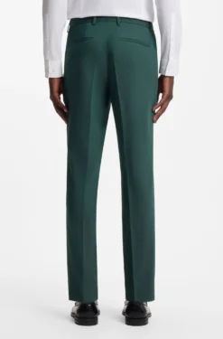 Two-piece slim-fit suit in performance-stretch twill