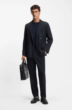 Two-piece slim-fit suit in performance-stretch fabric