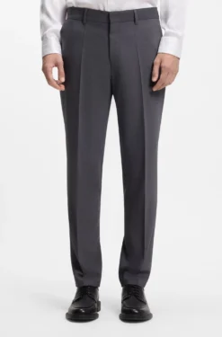 Two-piece slim-fit suit in performance-stretch twill