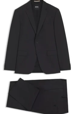 Two-piece slim-fit suit in stretch wool