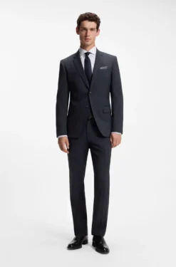 Two-piece slim-fit suit in stretch wool