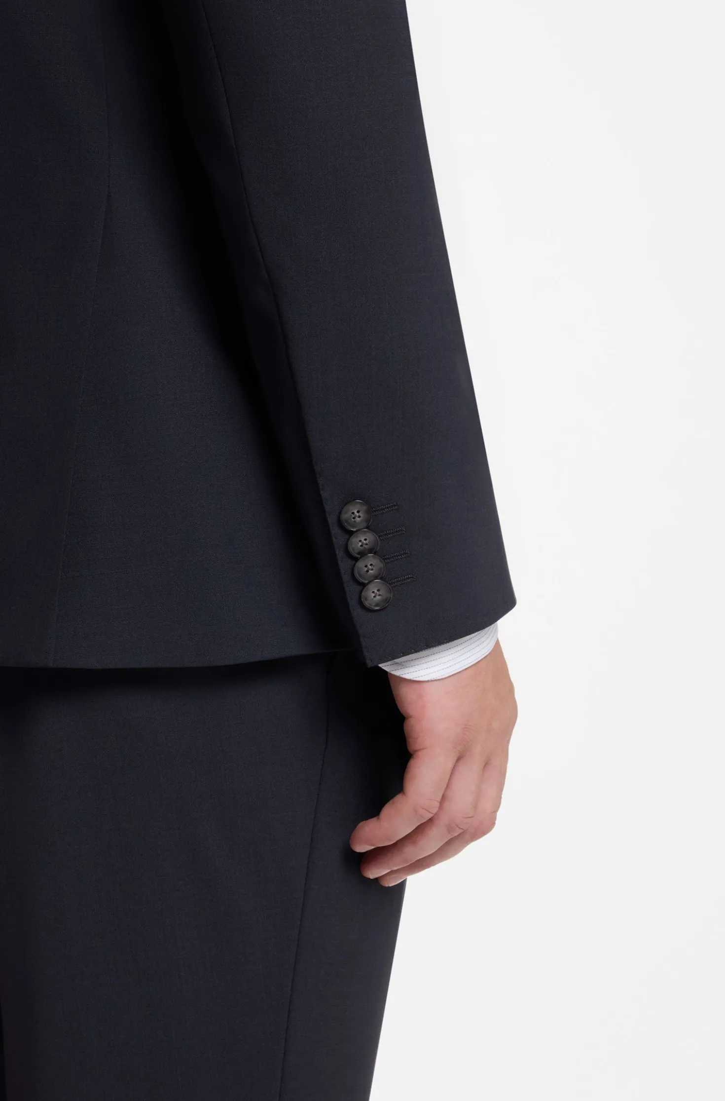 Two-piece slim-fit suit in stretch wool