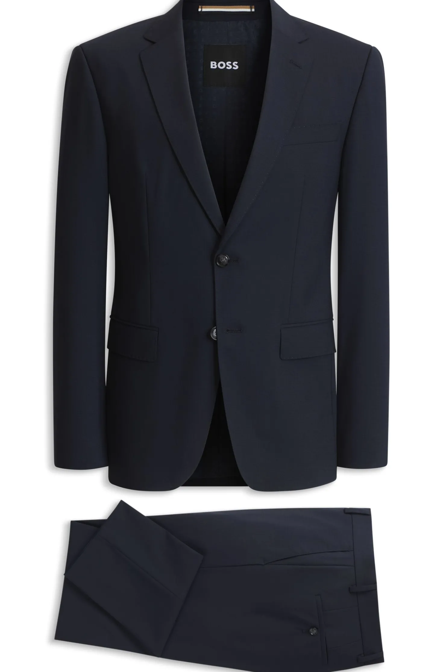 Two-piece slim-fit suit in stretch wool