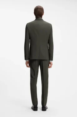 Two-piece slim-fit suit in stretch virgin wool