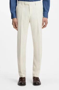 Two-piece slim-fit suit in striped fabric