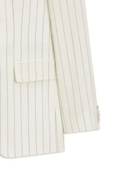 Two-piece slim-fit suit in striped fabric