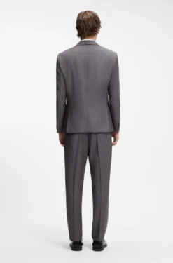 Two-piece slim-fit suit in virgin wool